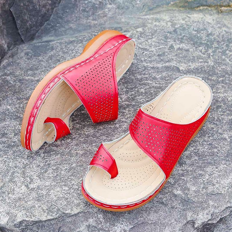 Fiona – Rote Komfort-Sandalen