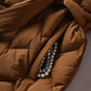 Elegante daunenjacke mit gürtel braun - Helena