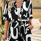 Mia - Elegantes Schwarz-Creme Ensemble