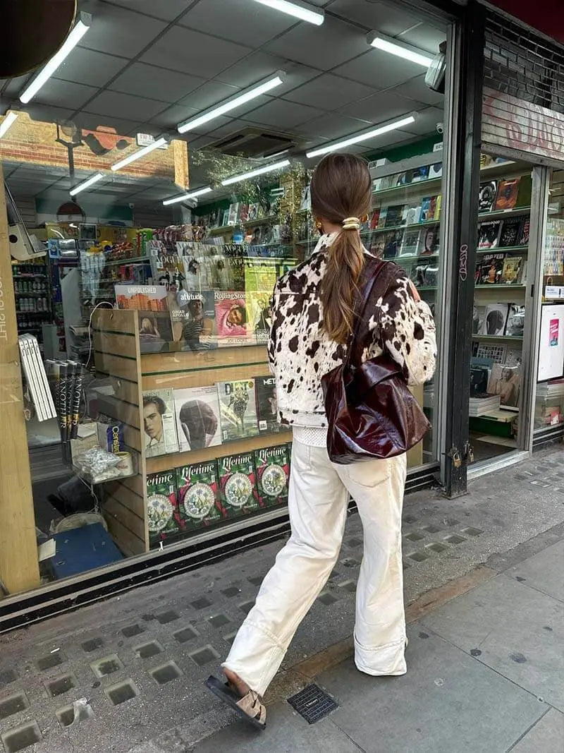 Nova wildleder-kuhjacke – moderner lederlook in wildlederoptik