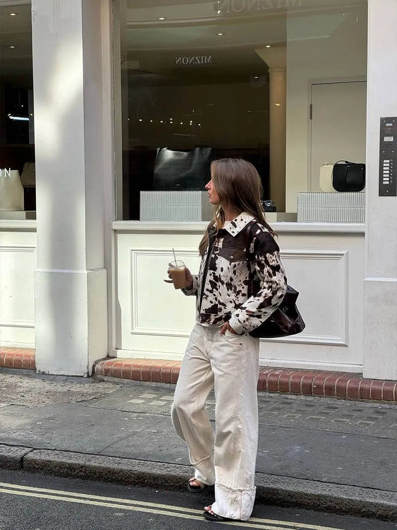 Nova wildleder-kuhjacke – moderner lederlook in wildlederoptik