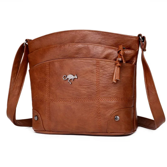 Amelia - cognacfarbene ledertasche