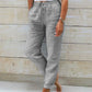 Grauer Leinenhose für Damen