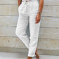 Weiß Leinenhose für Damen