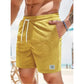 Leo - Schwarze Cord-Shorts mit Schnürung