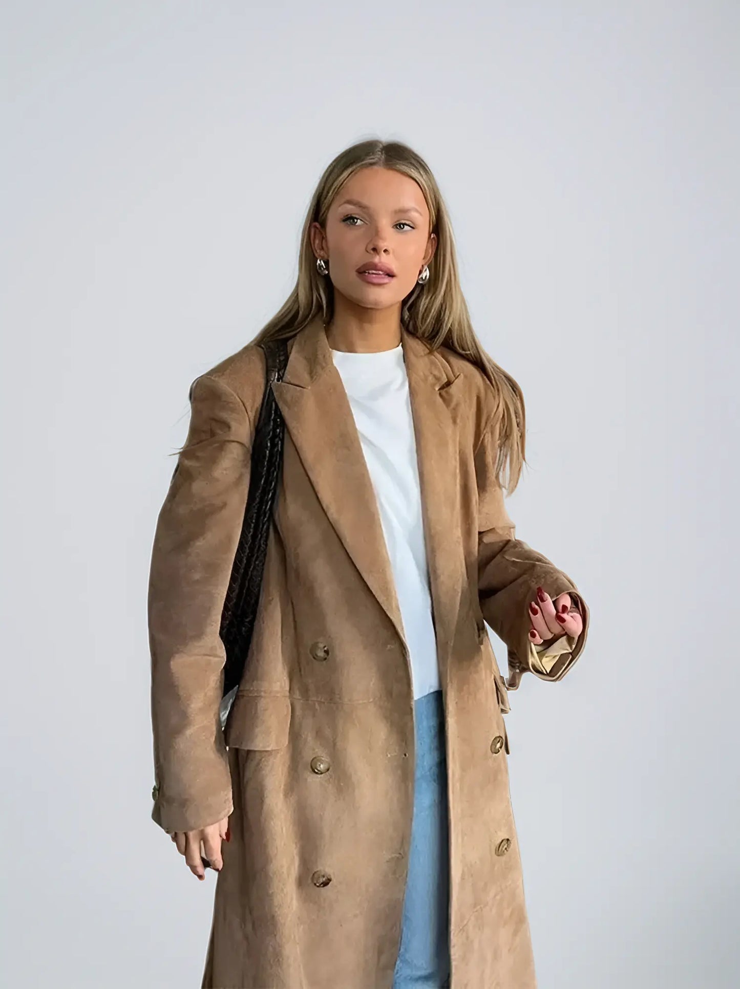Elena suede trenchcoat – eleganter wildledermantel