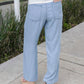 Aria - Chambray Leinenhose mit Kordelzug