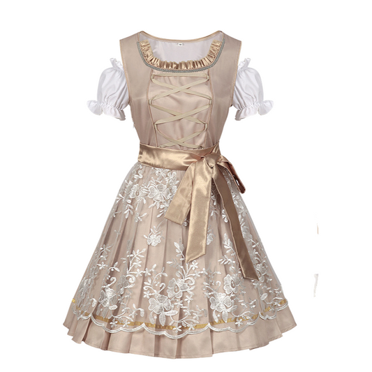 Samara | dirndl kleid mit stickschürze und perlendekor für frauen