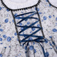 Gemini | dirndl kleid mit blumenprint und schnürmieder für frauen