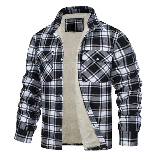 Schwarze Zeitlose Herrenjacke mit Streifen – Leo