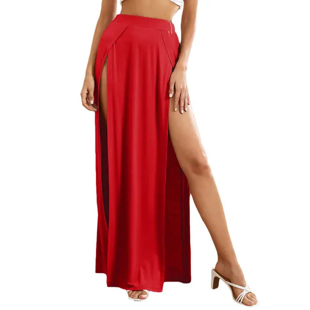 Viviana - Feuriger Maxi-Schlitzrock