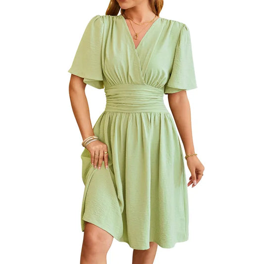 Eva - Mintgrünes Wickelkleid