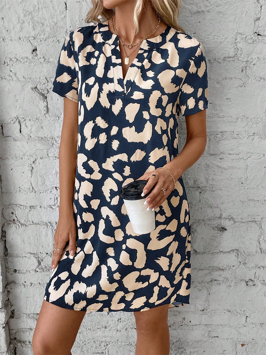 Zoe - Leopardenmuster A-Linien Kleid