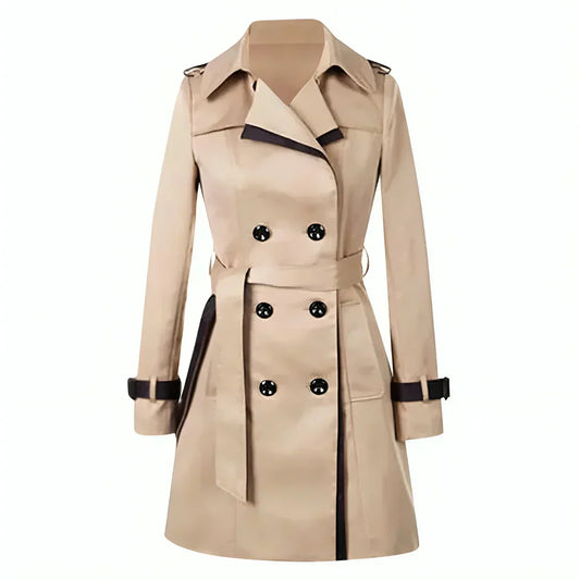 Lässiger trenchcoat für damen mit gürtel – klassischer, lockerer schnitt