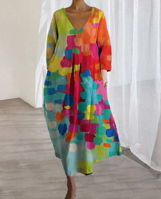 Sabrina - bunt bedrucktes kleid