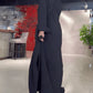Emma - langes kleid mit seitlichem schlitzkragen