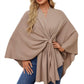 Eleganter Wickelponcho Ivory Weiß - Clara