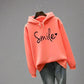Oversize-hoodie für damen mit slogan – damen