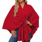 Eleganter Wickelponcho Ivory Weiß - Clara