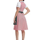 Carissa | dirndl kleid mit rosenbordüre und kontrastschürze für frauen