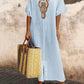 Luftiges kaftan-kleid mit ethno-akzent