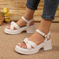 Schwarze Plateau-Sandalen - Mia