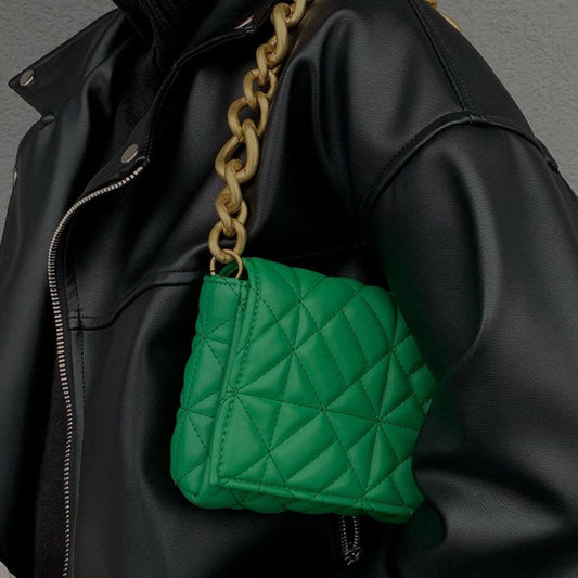 Zoe - Grüne Crossbody-Tasche mit Steppmuster