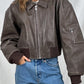 Stella | bonnie brauner, cropped bomberjacke