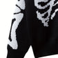 Schwarzer Skelett-Pullover mit Halloween-Aufdruck - Casual Style