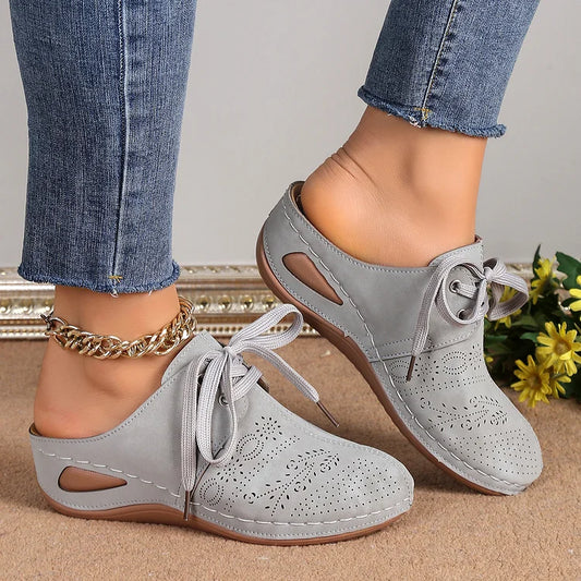 Weiße Komfort Slipper - Sophie