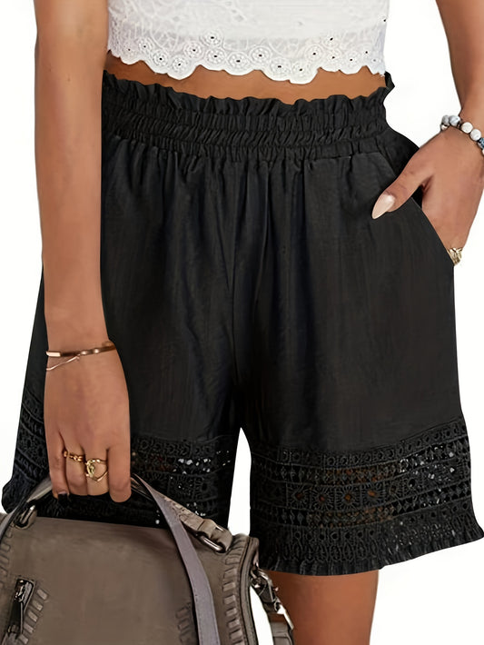 Beige Shorts mit Spitzen-Details - Hannah
