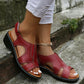 Ava - Schwarze Eleganz Ledersandalen