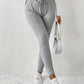 Grau Rippstrick Leggings - Sophie