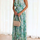 Forecast - plissiertes halblanges kleid mit ausgeschnittenem ausschnitt und blumenmuster