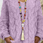 Orion Blauer Strickpullover mit Kapuze - Emma
