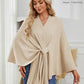 Eleganter Wickelponcho Ivory Weiß - Clara