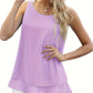 Königsblaues Layered-Tanktop - Sophia