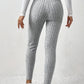 Grau Rippstrick Leggings - Sophie