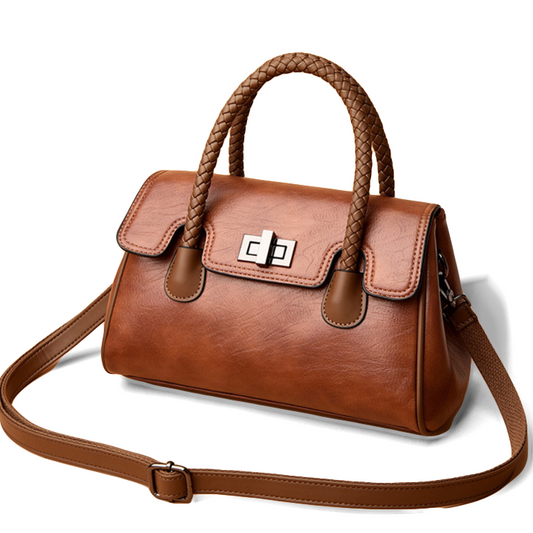 Clara - Braun Geflochtene Handtasche