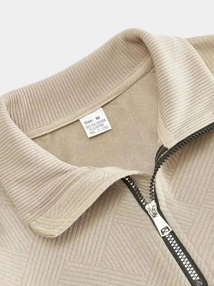 Dirk – klassischer quarter-zip pullover mit stehkragen