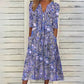 Beiges blumen-midikleid - Hannah