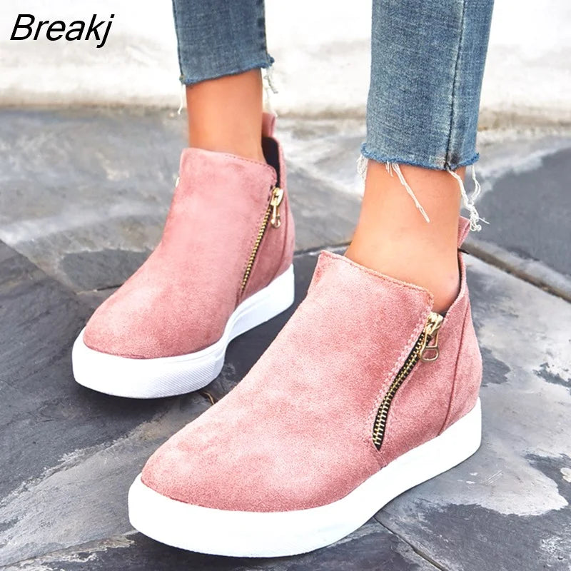 Sophie - Graue Zipper-Slipper