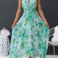 Forecast - plissiertes halblanges kleid mit ausgeschnittenem ausschnitt und blumenmuster
