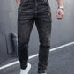 Schwarze Slim-Fit Jeans mit Taschen - Leo