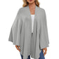 Eleganter Wickelponcho Ivory Weiß - Clara