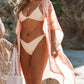 Pfirsichfarbener Strandkimono - Elena