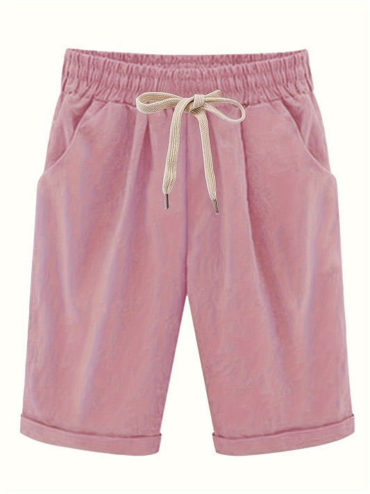 Rosa Bermuda-Shorts mit Kordelzug - Emma
