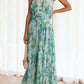 Forecast - plissiertes halblanges kleid mit ausgeschnittenem ausschnitt und blumenmuster