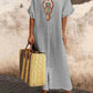 Luftiges kaftan-kleid mit ethno-akzent