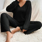 Isla – gestreiftes pullover-set mit v-ausschnitt